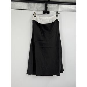 NWT Princess Polly Phillipa Satin Strapless Mini Dress Size 8 Black White